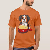 T-shirt Bernese Mountain Dog Mange Fondue (Devant)