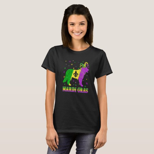 T-shirt Bernese Mountain Dog Mardi Gras Carnival Jester Be (Devant entier)