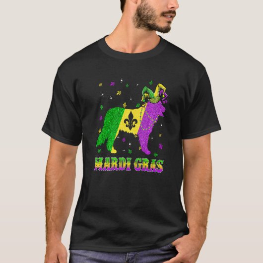 T-shirt Bernese Mountain Dog Mardi Gras Carnival Jester Be (Devant)