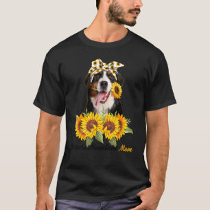 T-shirt Bernese Mountain Mom Sunflower Summer Chien Maman