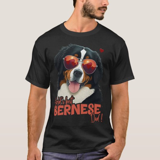 T-shirt Bernesemountaindog With Heartdecoration Best Berne (Devant)