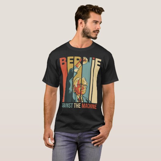 T-shirt Bernie Sanders Contre La Machine Bernie 2020 (Devant entier)