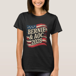 T-shirt Bernie Sanders Et Aoc 2028 Pour La Campagne Du Pré