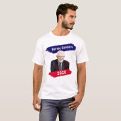 T-shirt Bernie Sanders pour l'élection présidentielle de 2 (Devant entier)