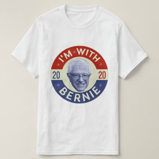 T-shirt Bernie Sanders Président 2020 Démocrate Photo Retr (Design devant)