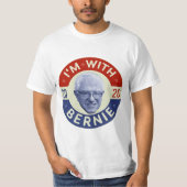 T-shirt Bernie Sanders Président 2020 Démocrate Photo Retr (Devant)