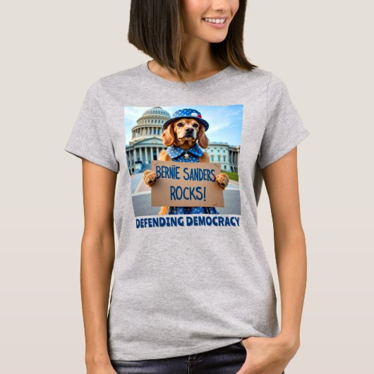 T-shirt Bernie Sanders Rocks (Devant)