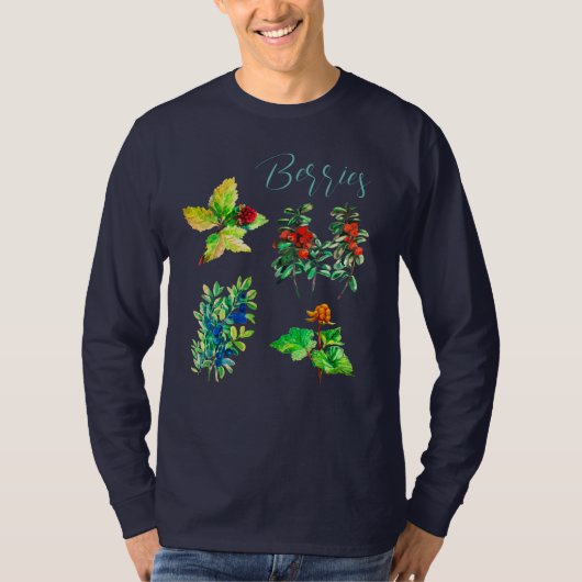 T-shirt Berries, bleuets, myrtilles, canneberges (Devant)
