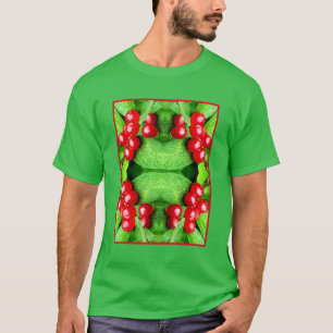T-shirt Berries Rouges À La Raindrops Nature Abstraite