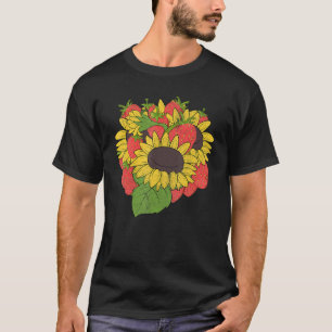T-shirt Berries rouges Hippie Fleur fleurs fraise Sunf