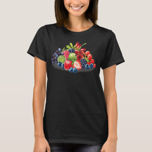 T-shirt Berries Toutes sortes Framboise Bleu framboise
