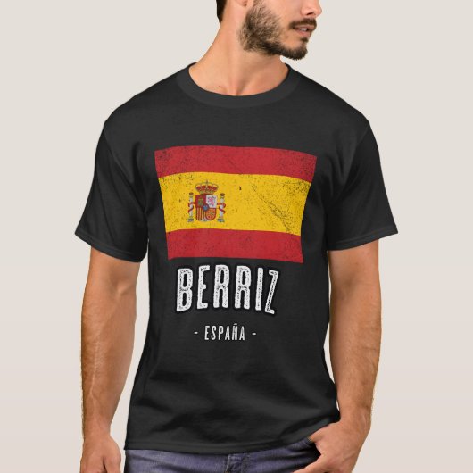 T-shirt Berriz Espagne Es Drapeau Ville Bandera Ropa (Devant)