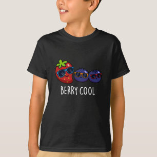 T-shirt Berry Cool Funny Strawberry Blueberry Pun Dark BG