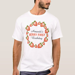 T-shirt Berry premier anniversaire Berry Girl red Strawber
