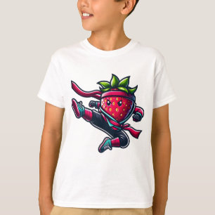 T-shirt Berry Retro Ninja - 80s Ninja fraise