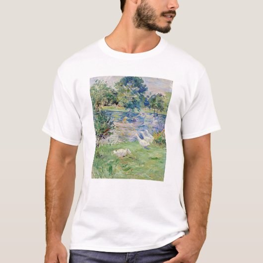 T-shirt Berthe Morisot - Fille en bateau avec oie (Devant)