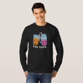T-shirt Bes teas Besties Bubble Tea Cups Cute Happy (Devant entier)