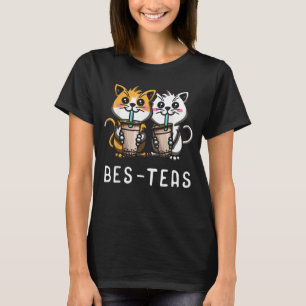 T-shirt Bes Teas Chat Buble Lait Thé Domestique Chat Boba