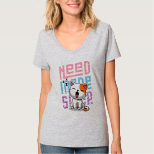 T-shirt Besoin de plus de sommeil Funny Cat expression d