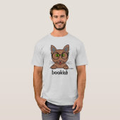 T-shirt Bespectacé de livres Kitty Funny (Devant entier)