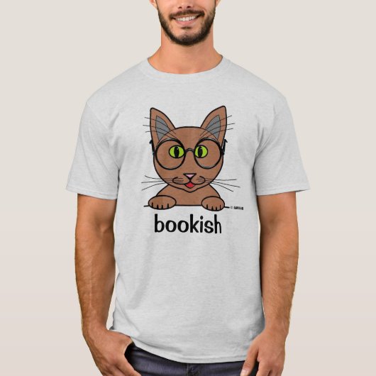 T-shirt Bespectacé de livres Kitty Funny (Devant)