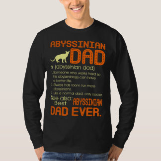 T-shirt Best Abyssinian Cat Dad Happy Father s Day