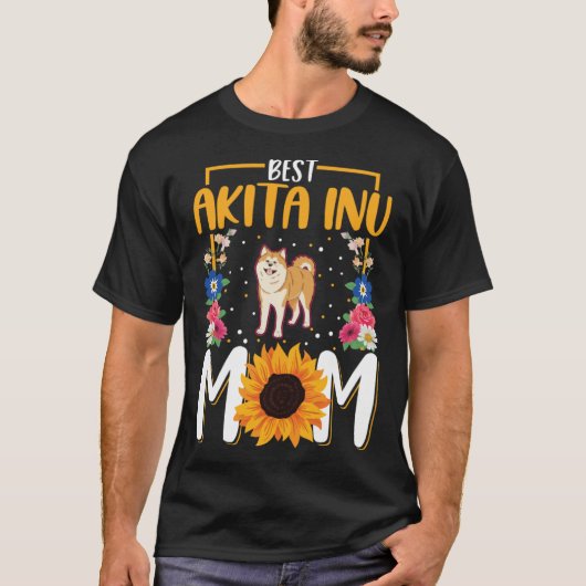 T-shirt Best Akita Inu Mom Ever  1 (Devant)
