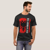 T-shirt Best Albanian Grandpa Ever Albania Flag Father's D (Devant entier)