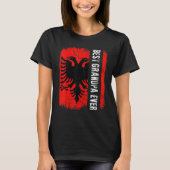 T-shirt Best Albanian Grandpa Ever Albania Flag Father's D (Devant)