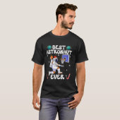 T-shirt Best Astronaut Ever Christmas Basketball Holiday C (Devant entier)