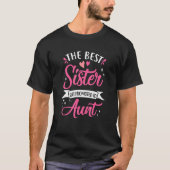 T-shirt Best Aunt Future Promoted To Aunt To Be Auntie Mot (Devant)