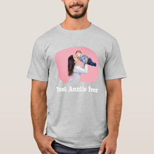 T-shirt Best Auntie Ever BAE télécharger votre photo horiz