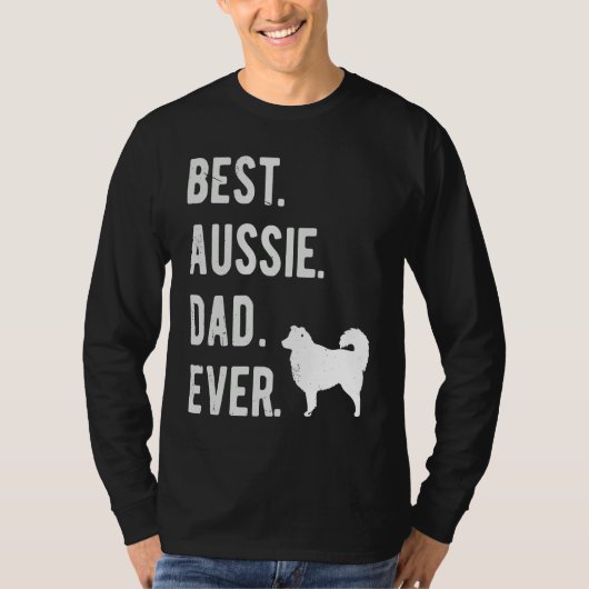 T-shirt Best Aussie Dad Ever Australian Shepherd Mens Da (Devant)