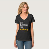 T-shirt Best Bartender Ever Bar Waiter  Barkeeper (Devant entier)