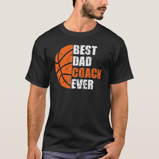 T-shirt Best Basketball Dad Coach Ever Fathers Day Retro B (Devant)