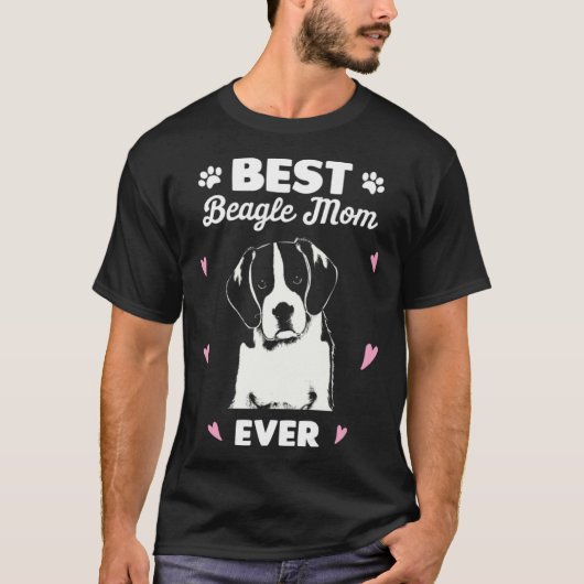 T-shirt Best Beagle Mom Beagle Dog Love (Devant)