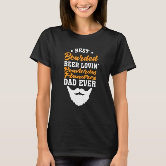 T-shirt Best Bearded Beer Lovin' Pembroke Welsh Corgi Dad (Devant)