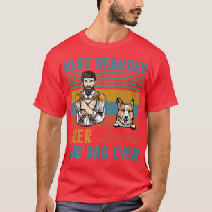 T-shirt Best Bearded Beer Loving Dog Dad Ever Corgi Dog Pe