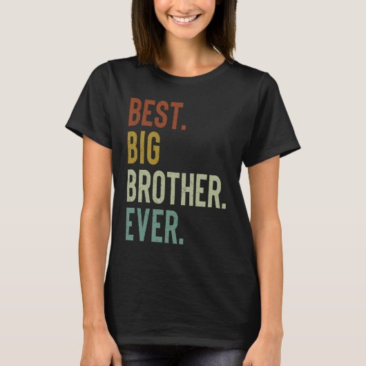 T-shirt Best Big Brother 2023 Cool Retro Big Bro (Devant)