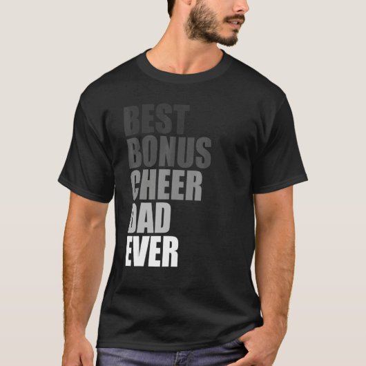 T-shirt Best Bonus Cheer Dad Ever Cheerleading Stepdad Jok (Devant)