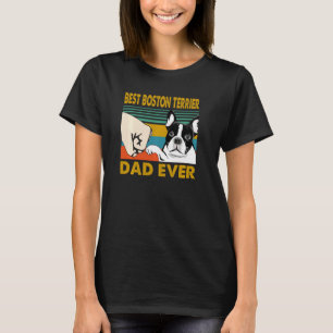 T-shirt Best Boston Terrier Papa J'Aime Mon Chien Pul