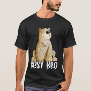T-shirt Best Brother I Funny Wild Baer Pour Big Ou Little
