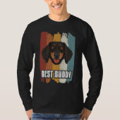 T-shirt Best Buddy, Smiling Dachshund (Devant)