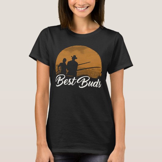 T-shirt Best Buds Matching Father Son Fishing Father's D (Devant)