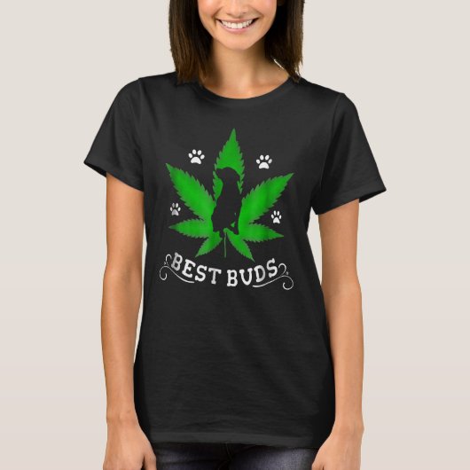 T-shirt Best Buy Funny Pitbull Weed Dog (Devant)