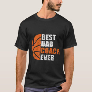 T-shirt Best Bysketbyll Papa Coach Ever Fête des pères Ret