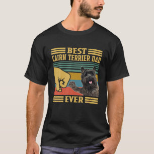 T-shirt Best Cairn Terrier Papa Jamais Vintage Fête des p