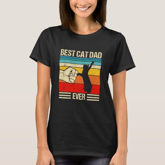 T-shirt Best Cat Dad Ever Cat Dad Father's Day (Devant)