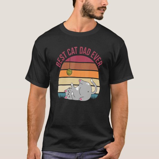 T-shirt Best Cat Dad Ever Cat Papa Cat Father Cat   (Devant)