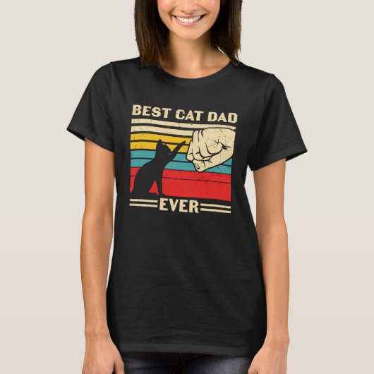 T-shirt Best Cat Dad Ever   Cute Cat Owner Cat  Cat Daddy (Devant)